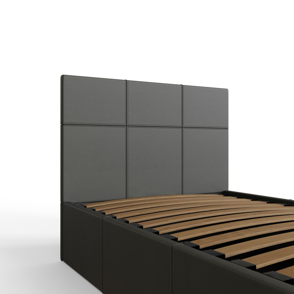 Marikina Grey PU 3' End Lift Ottoman Single Bed