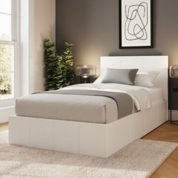 Marikina White 3' End Lift Ottoman Single Bed