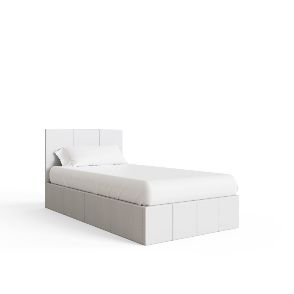Marikina White 3' End Lift Ottoman Single Bed