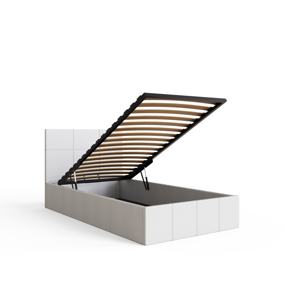 Marikina White 3' End Lift Ottoman Single Bed