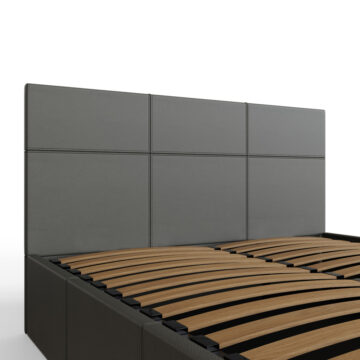 Marikina Grey PU 4′ End Lift Small Double Ottoman Bed