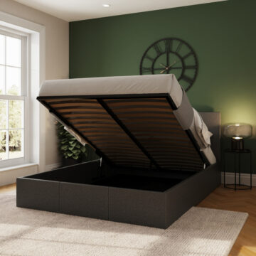 Marikina Grey 4′ End Lift Small Double Ottoman Bed