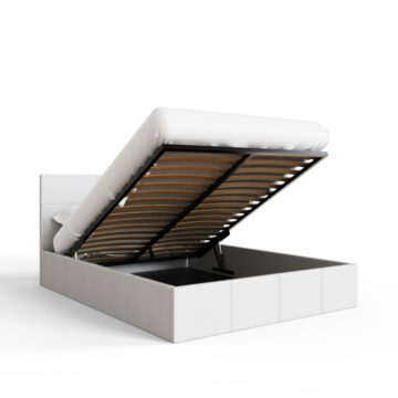 Marikina White 4′ End Lift Small Double Ottoman Bed