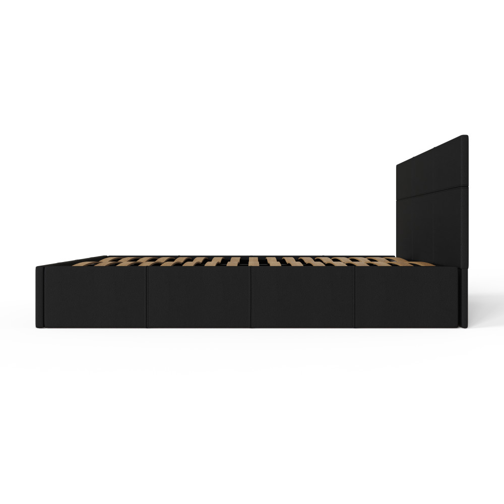 Marikina Black 4'6 End Lift Ottoman Double Bed