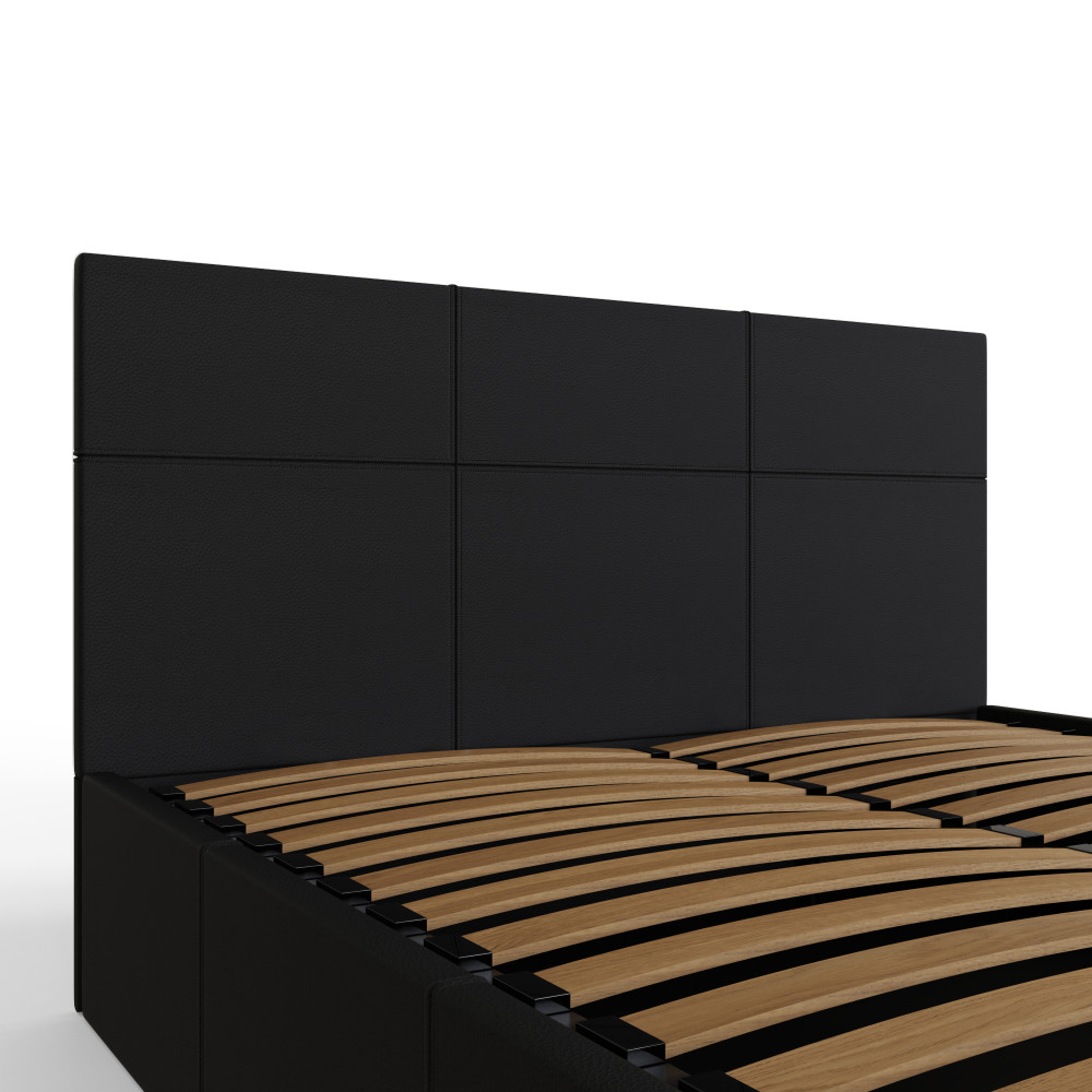 Marikina Black 4'6 End Lift Ottoman Double Bed