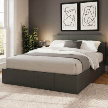 Marikina Grey PU 5' End Lift King Size Ottoman Bed