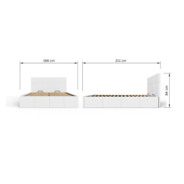 Marikina White 5′ End Lift King Size Ottoman Bed