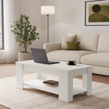 Shetland White Lift Up Coffee Table