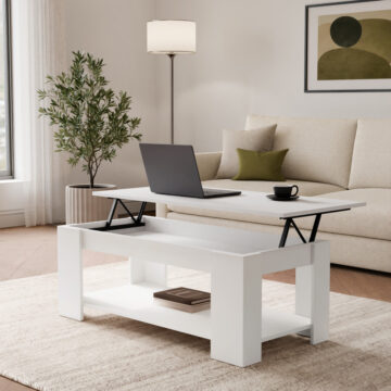 Shetland White Lift Up Coffee Table