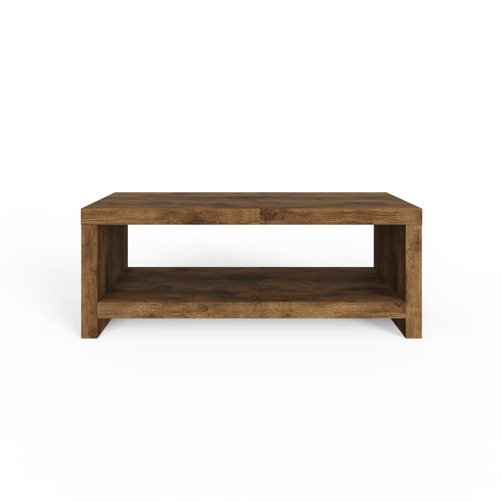 Maluku Coffee Table with Shelf | Mango Finish
