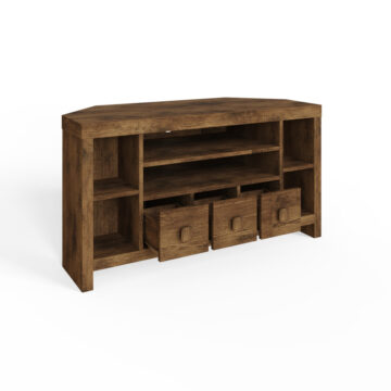 Maluku 3 Drawer Corner TV Unit 104cm | Mango Finish