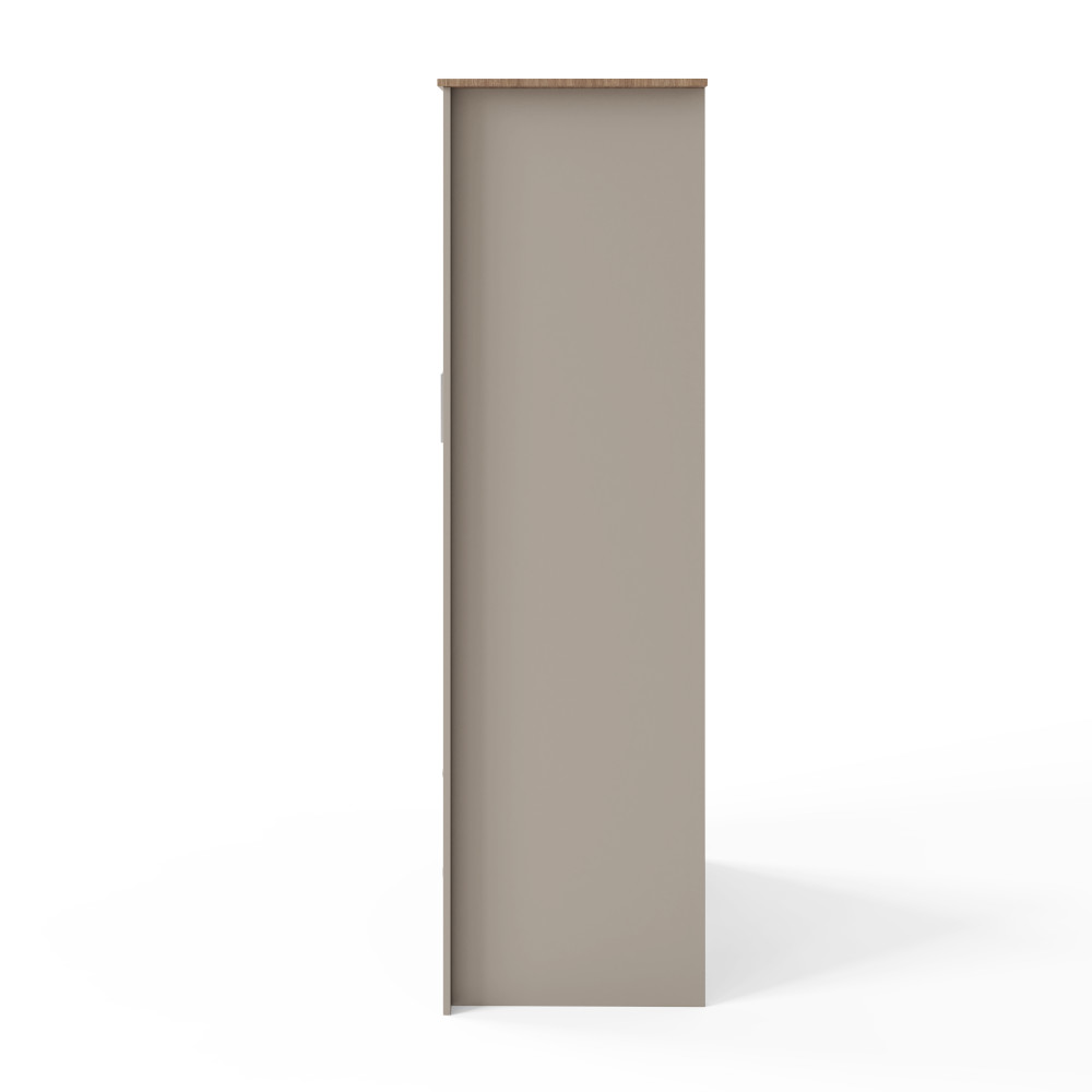 Fife Grey 2 Door Wardrobe with Drawers