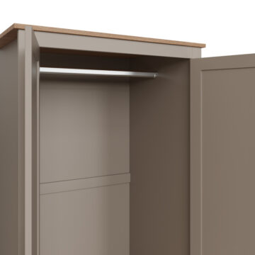 Fife Grey 2 Door Wardrobe with Drawers