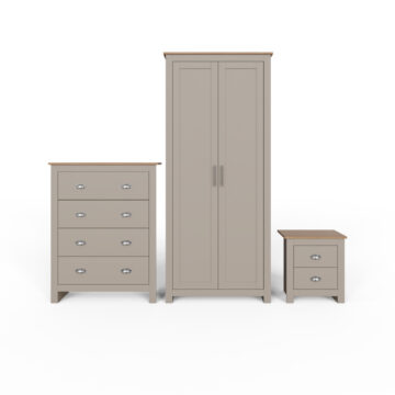 Fife Grey 3 Piece Bedroom Furniture Set