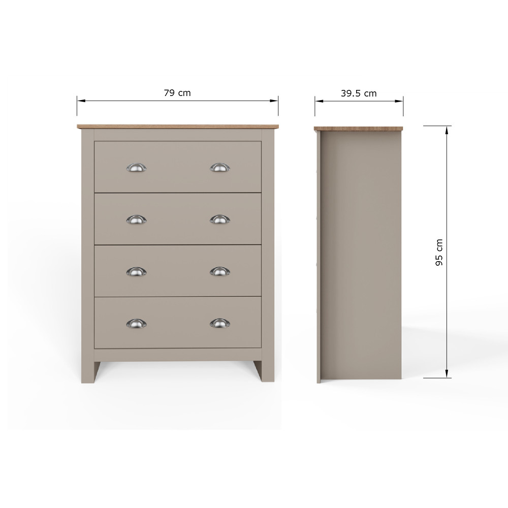 Fife Grey 3 Piece Bedroom Furniture Set