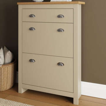 Fife Cream 2 Door Shoe Cabinet with Drawer
