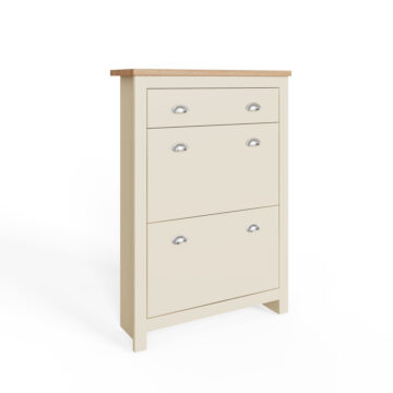 Fife Cream 2 Door Shoe Cabinet with Drawer