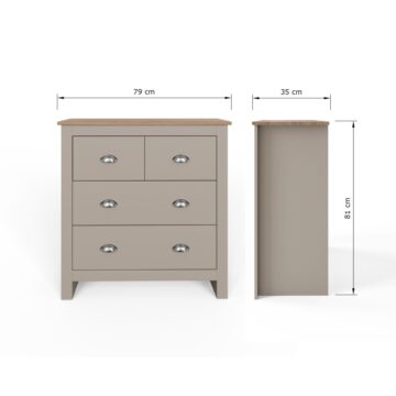 Fife Grey 2 Over 2 Chest of Drawers