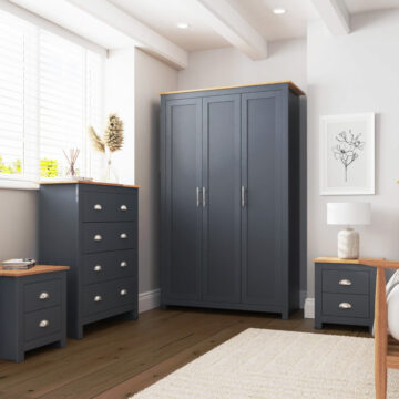 Fife Slate Blue 4 Piece Bedroom Furniture Set