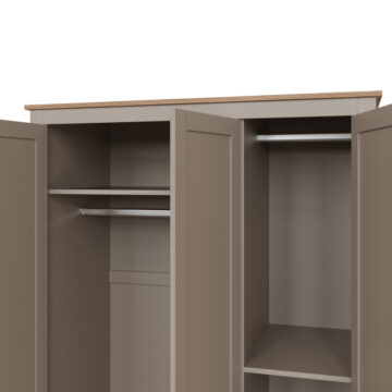 Fife Grey 4 Piece Bedroom Furniture Set Wardrobe Chest & Bedsides