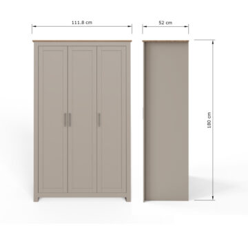 Fife Grey 4 Piece Bedroom Furniture Set Wardrobe Chest & Bedsides