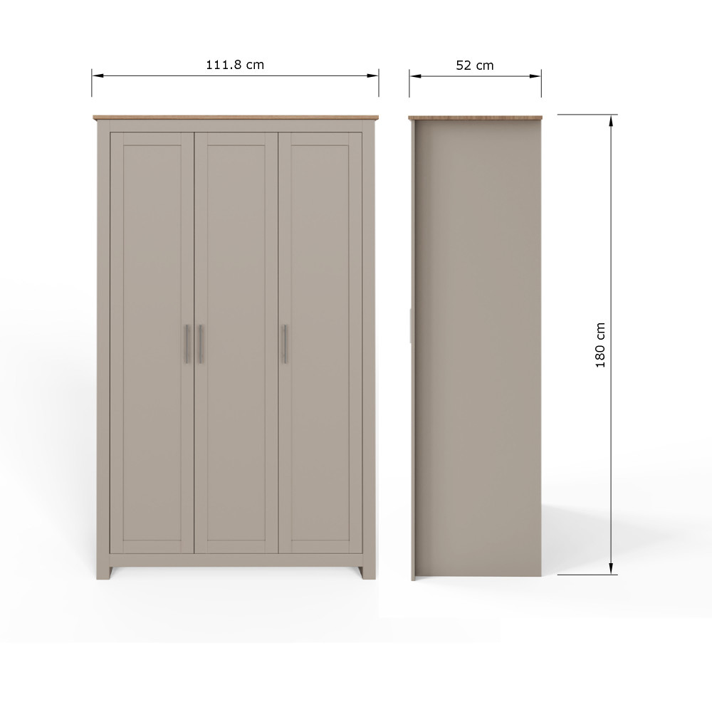 Fife Grey 4 Piece Bedroom Furniture Set Wardrobe Chest & Bedsides