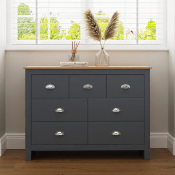 Fife Slate Blue 3 Over 4 Merchants Chest
