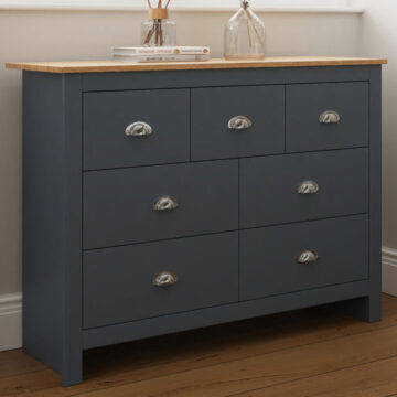 Fife Slate Blue 3 Over 4 Merchants Chest