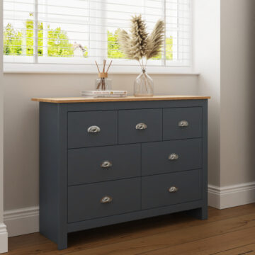 Fife Slate Blue 3 Over 4 Merchants Chest