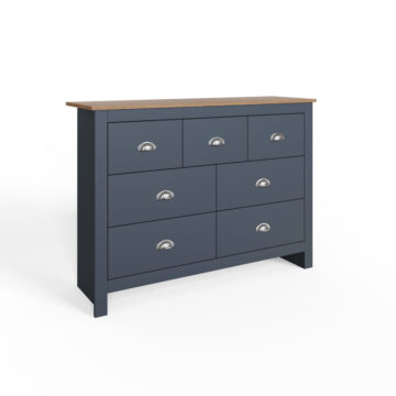 Fife Slate Blue 3 Over 4 Merchants Chest