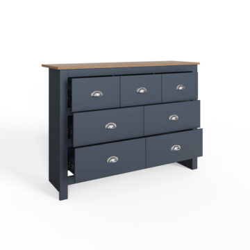 Fife Slate Blue 3 Over 4 Merchants Chest