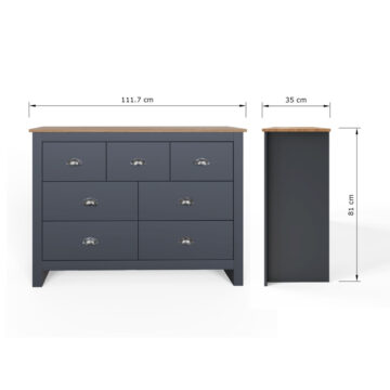 Fife Slate Blue 3 Over 4 Merchants Chest