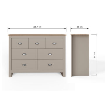 Fife Grey 3 Over 4 Merchants Chest