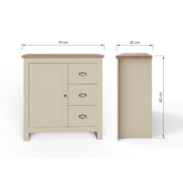 Fife Cream 1 Door Multi Unit with Drawers