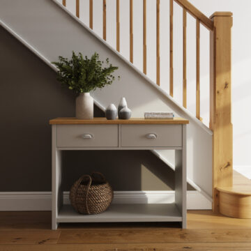 Fife Grey 2 Drawer Console Table