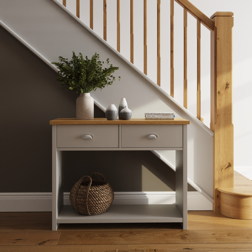 Fife Grey 2 Drawer Console Table