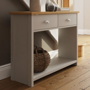 Fife Grey 2 Drawer Console Table