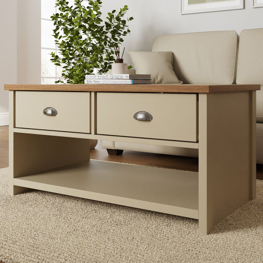 Fife Cream 2 Drawer Coffee Table