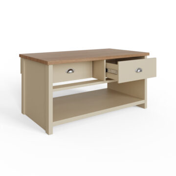 Fife Cream 2 Drawer Coffee Table | Cream | Clearance