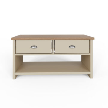Fife Cream 2 Drawer Coffee Table | Cream | Clearance