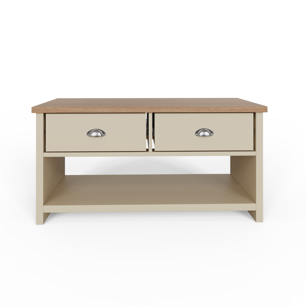Fife Cream 2 Drawer Coffee Table | Cream | Clearance