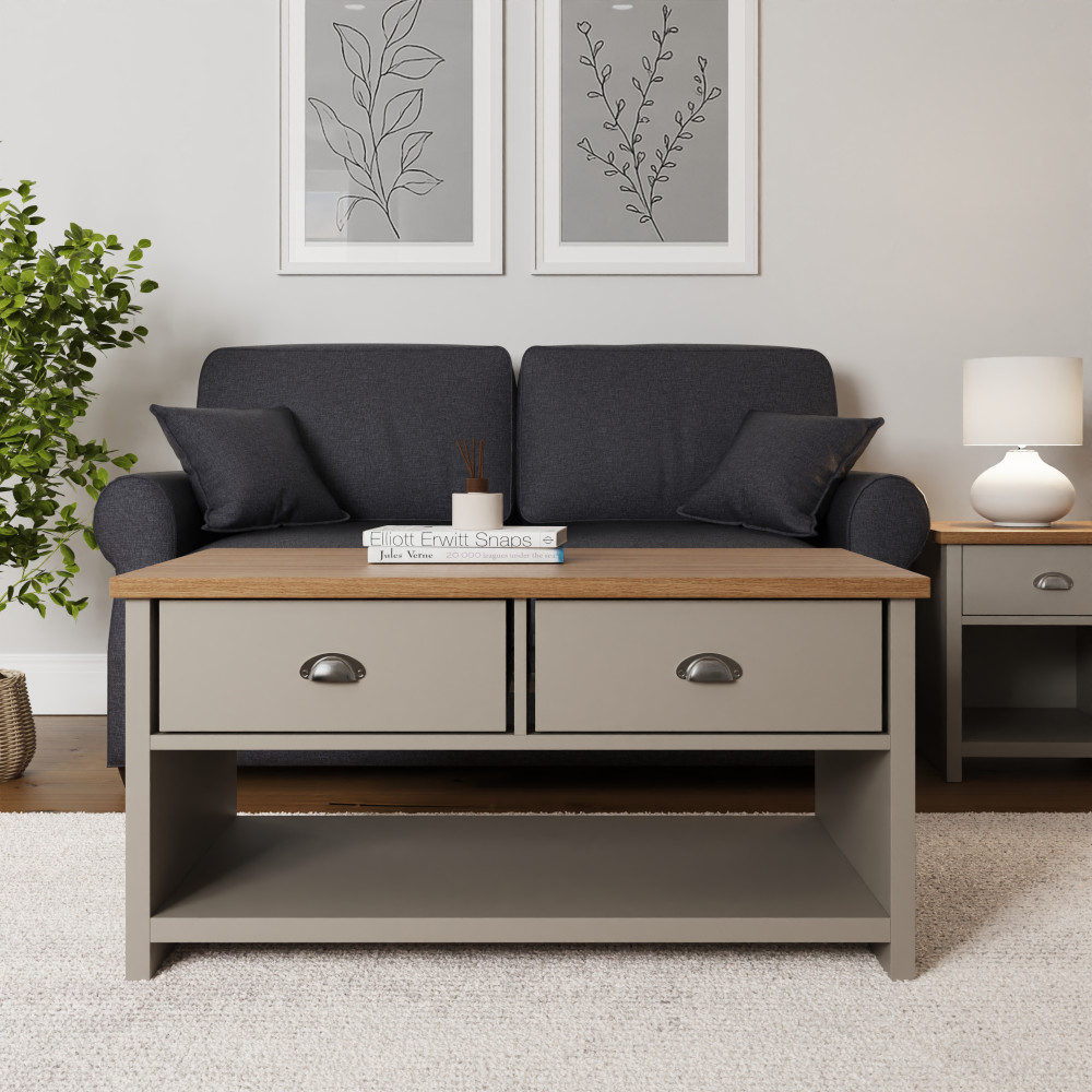 Fife Grey 2 Drawer Coffee Table