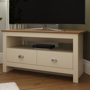 Fife Cream 2 Drawer Corner TV Unit 95cm
