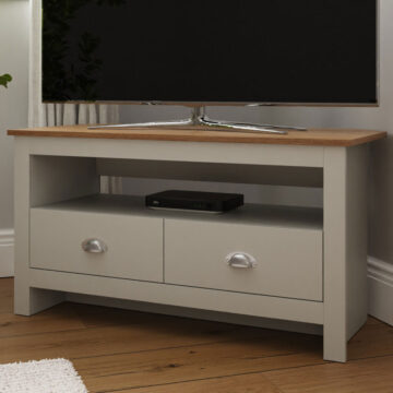 Fife Grey 2 Drawer Corner TV Unit 95cm