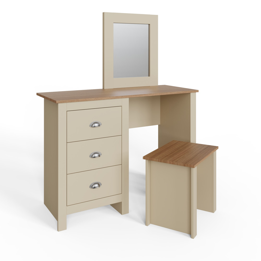 Fife Cream 3 Drawer Dressing Table Set