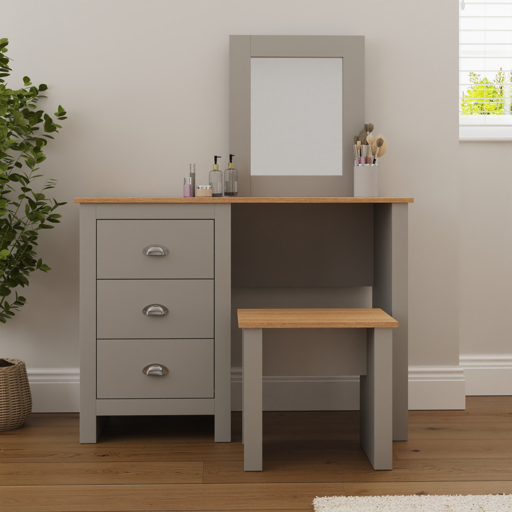 Fife Grey 3 Drawer Dressing Table Set