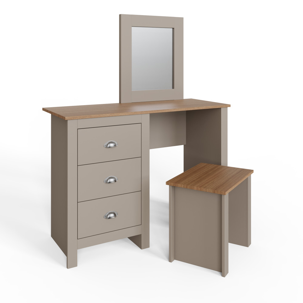 Fife Grey 3 Drawer Dressing Table Set