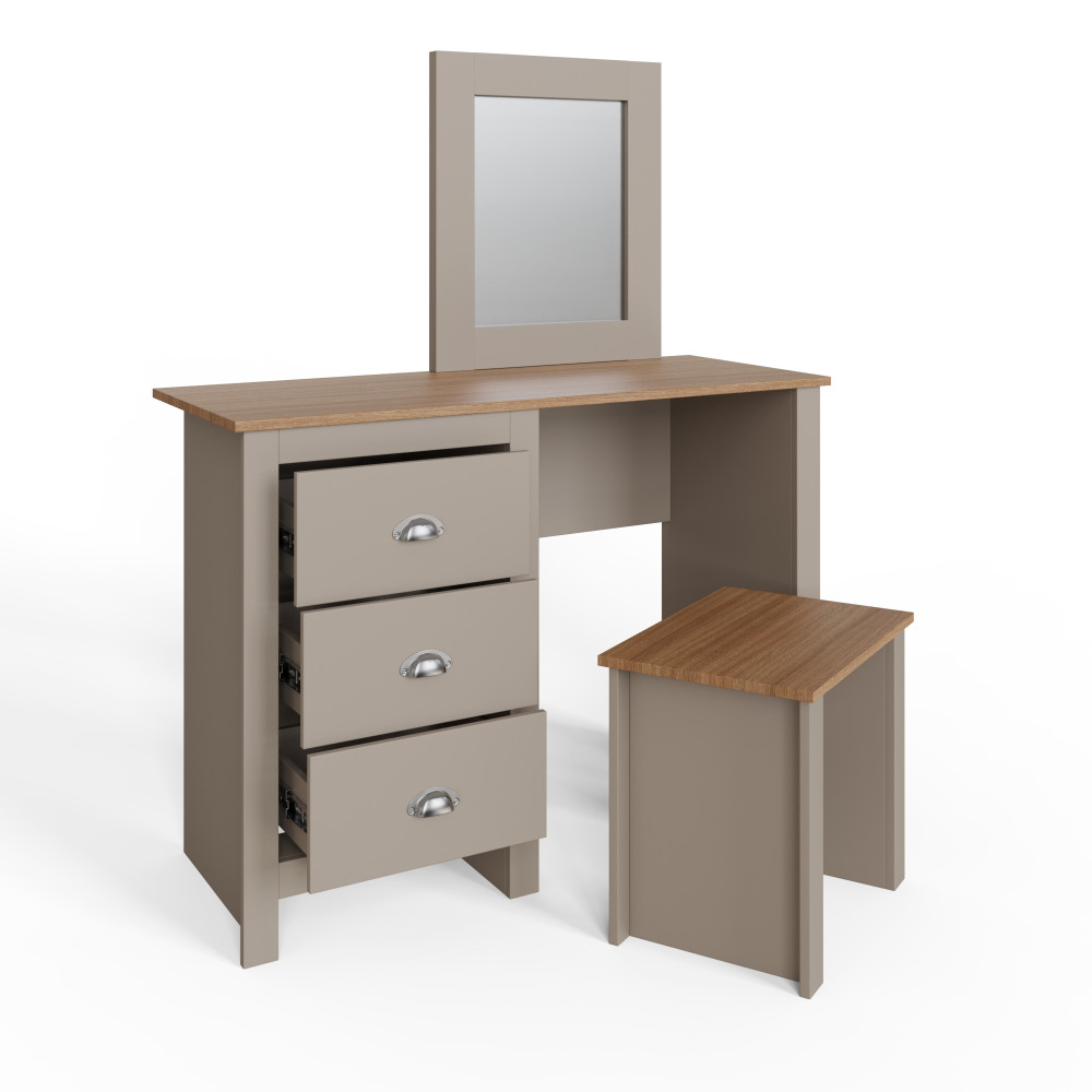 Fife Grey 3 Drawer Dressing Table Set