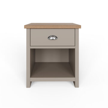 Fife Grey 1 Drawer Lamp Table | Bedside Table