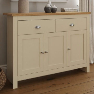 Fife Cream 3 Door Large Sideboard with Drawers